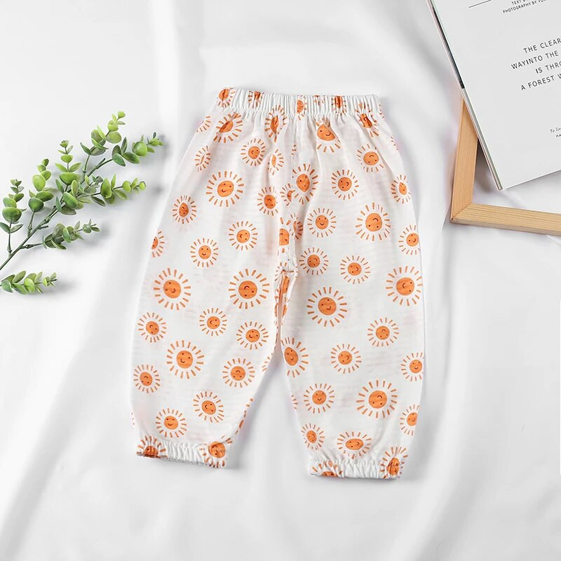 Suvised vastsündinud beebid poisid tüdrukud säärised pidžaamad õhukesed puuvillased beebipüksid armsad multikad pehmed lapsed püksid spordipüksid