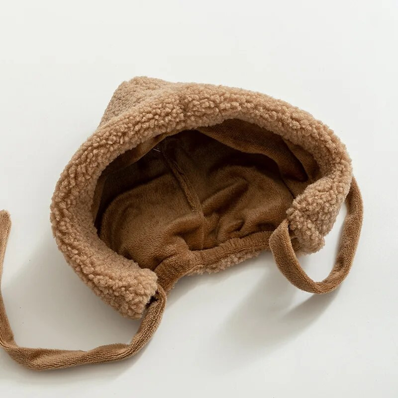 Lambavillane beebimüts Talvine soe beebikapott imikute mütsid Tüdrukutele Poistele Soojad Kõrvad Lapsed Nokamüts Väikelaste Aksessuaarid 5-24M