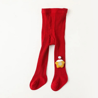 Anul Nou Fete Colanți roșii Copii Ciorapi de Crăciun Sosete lungi pentru copii mici Colanți pentru fetițe Chiloți pentru copii 0-6 ani