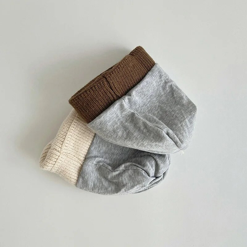 Multifilm Talvine nokamüts Puuvillane vooder Lastele Kootud Müts Triibuline Karu Beebimütsike Korea imiku kapotiga väikelapse poisi tüdruku aksessuaarid