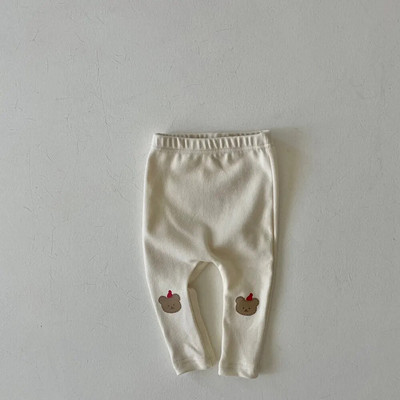 Nou-născuți în stil coreean pentru bebeluși, fete, urs, pantaloni skinny, pentru copii, din bumbac, elasticitate, pantaloni subțiri, nou-născuți, băieți, pantaloni elastici din desene animate