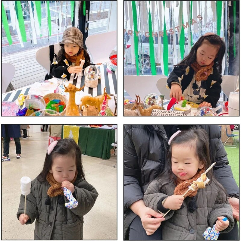 Παιδικά Παιδικά Φουλάρια Λαιμού Πιο Πυκνό Κασκόλ Φουλάρι Λαιμού Μωρό Αγόρια Κορίτσια Χειμώνας Ζεστό Κασκόλ γιακά G99C