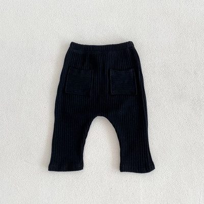 Kevad-sügis vastsündinu Pp-püksid Beebipüksid soonikkoes puuvillane kootud veniv Lihtsad säärised Tugevad imikupõhjad Laste vabaaja püksid