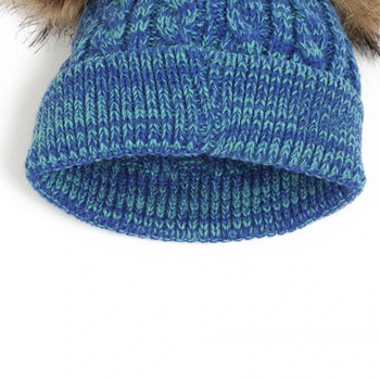 Плетена на една кука плетена шапка Ръкавици Зимна топла шапка Ръкавици Шал за врата Комплект за бебета