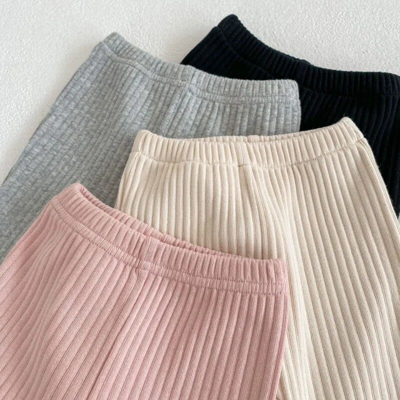 6m-4y Pantaloni pentru fetițe 2023, primăvară, pantaloni evazați, încălțăminte pentru fete, pantaloni drăguți pentru copii, pantaloni din bumbac pentru copii