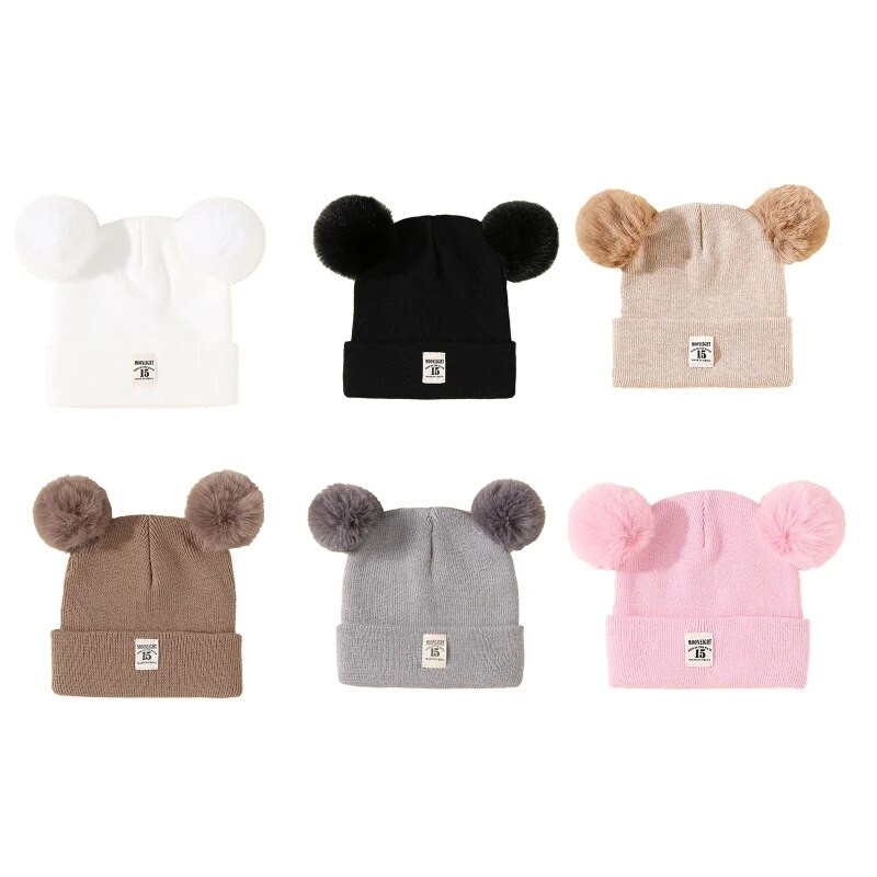 Beebi talvine soe müts Bear Imiku väikelapse nokamüts lastele