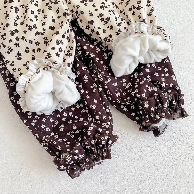 2022 Χειμερινό βρεφικό παντελόνι 0-3 ετών Νεογέννητο Παιδικό Ελαστικό λουλούδι μέσης Fleece Thincken Παντελόνι Παντελόνι Παντελόνι Πανωφόρι