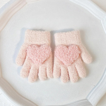 Παιδικά γάντια ζεστά και κρύα απόδειξη για τον χειμώνα Αγόρια και κορίτσια, μωρό με πέντε δάχτυλα νήπια για υπαίθρια κινούμενα σχέδια Γάτες Χαριτωμένα γάντια 0-3 ετών