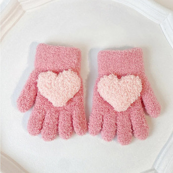 Παιδικά γάντια ζεστά και κρύα απόδειξη για τον χειμώνα Αγόρια και κορίτσια, μωρό με πέντε δάχτυλα νήπια για υπαίθρια κινούμενα σχέδια Γάτες Χαριτωμένα γάντια 0-3 ετών