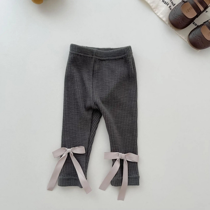Sügisene väikelapse vibukangas triibulised retuusid Tüdruk Beebi Sobivad soonikud vabaaja püksid Poiss Baby Solid lihtsad puuvillased mood püksid