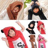 Talvine tuulekindel õue plüüsist salli mütsi kindakomplektid kolmeosaline komplekt soe müts salli müts kindakomplektid rõivad tarvikud