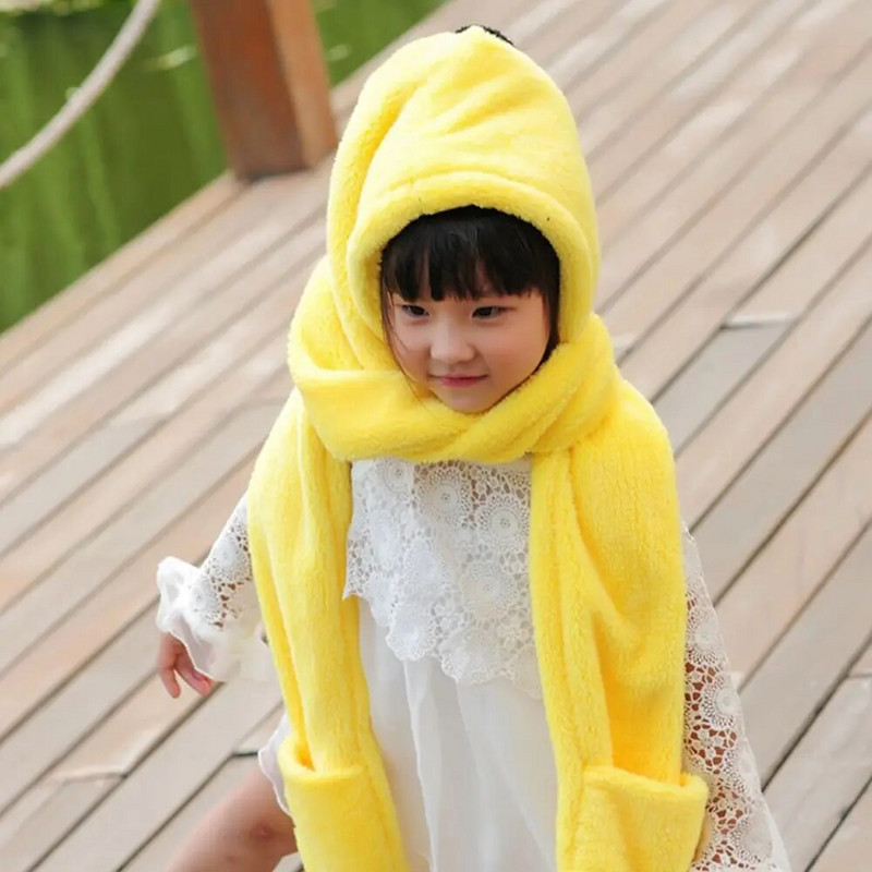 Talvine tuulekindel õue plüüsist salli mütsi kindakomplektid kolmeosaline komplekt soe müts salli müts kindakomplektid rõivad tarvikud