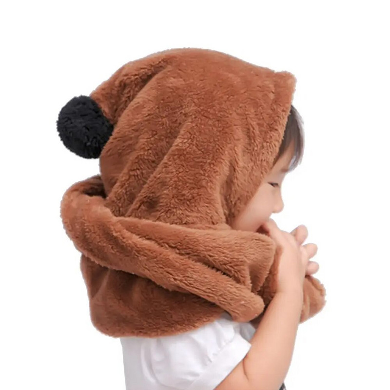 Talvine tuulekindel õue plüüsist salli mütsi kindakomplektid kolmeosaline komplekt soe müts salli müts kindakomplektid rõivad tarvikud