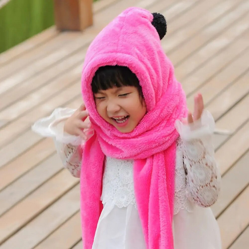 Talvine tuulekindel õue plüüsist salli mütsi kindakomplektid kolmeosaline komplekt soe müts salli müts kindakomplektid rõivad tarvikud