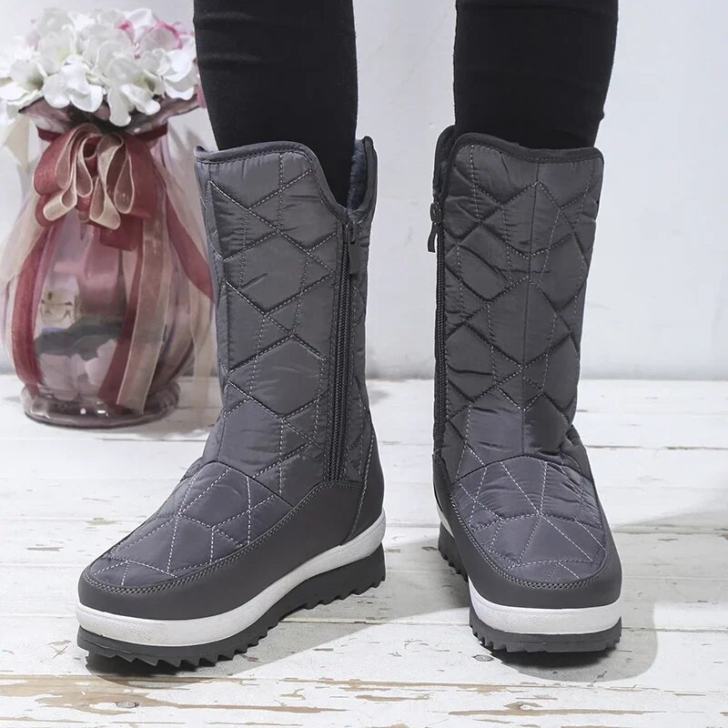 2023 Winter Fashion Casual ελαφριές γυναικείες μπότες Γυναικεία πλατφόρμα Keep Warm με φερμουάρ Παπούτσια για γυναίκεςΝέες αδιάβροχες γυναικείες μπότες για χιόνι