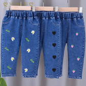 Παιδικά τζιν φθινόπωρο 2023 Νέα μόδα για αγόρια και κορίτσια Μαλακό τζιν παντελόνι νεανικό και αστραγάλο Casual βαμβακερό παντελόνι