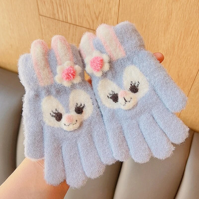 Talv uus talv Lapsed kudumine paksendatud kirjaga plüüs Viis sõrme kindad poisid tüdrukud õues soojad kindad lapsed värvid kindad