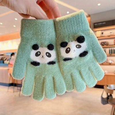 Talv uus talv Lapsed kudumine paksendatud kirjaga plüüs Viis sõrme kindad poisid tüdrukud õues soojad kindad lapsed värvid kindad