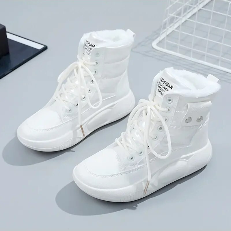 Snow Boots Γυναικεία χειμωνιάτικα βελούδινα βαμβακερά παπούτσια Νέα αντιολισθητική χοντρή σόλα Snow cotton κοντά μπότες ζεστά βαμβακερά παπούτσια Γυναικεία παπούτσια