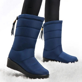 Χειμερινές μπότες Γυναικείες αδιάβροχες μπότες χιονιού Ζεστή γούνα Γυναικείες μπότες Χειμερινά παπούτσια Γυναικεία παπούτσια Chaussures