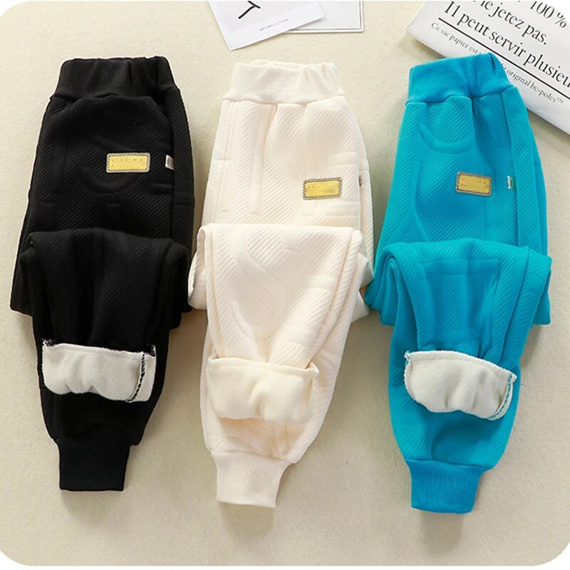 Sügistalv Lapsed Soojad püksid Poiss Tüdrukud Üheosalised fliispüksid Välisrõivad Spordipüksid 3-10Y Lasteriided Vabaaja püksid