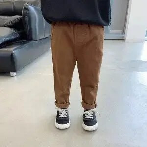 Pantaloni casual pentru băieți de primăvară și toamnă 2023, coreeană, salopete din bumbac pentru copii, pantaloni, haine pentru copii