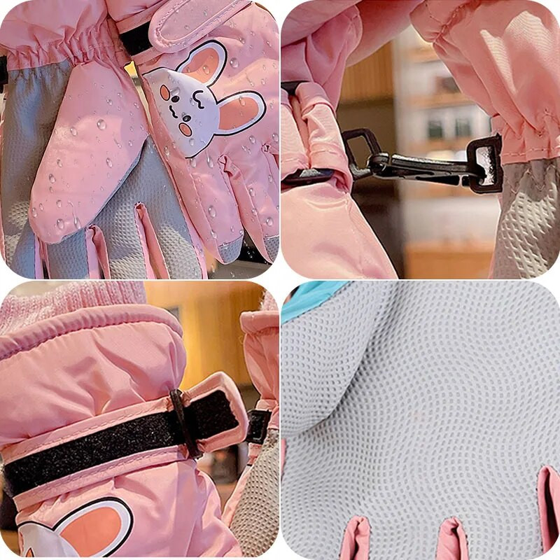 2022. aasta talv, uued lapsed, armsad väljas veekindlad suusakindad sooja hoidmiseks, poisid, tüdrukud, armsad sametist viie sõrmega kindad lastele