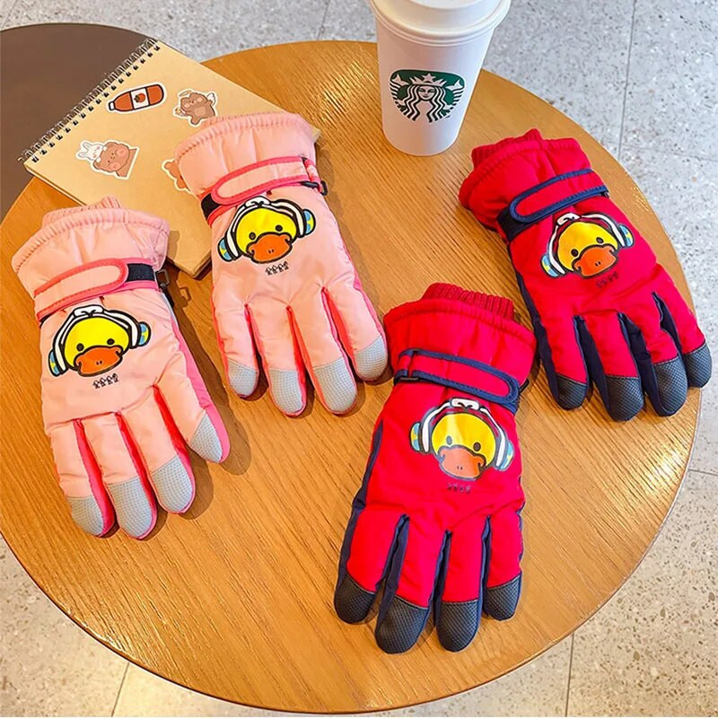2022. aasta talv, uued lapsed, armsad väljas veekindlad suusakindad sooja hoidmiseks, poisid, tüdrukud, armsad sametist viie sõrmega kindad lastele