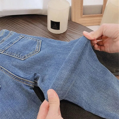 Φθινοπωρινό και ανοιξιάτικο Boy Jeans Παιδικά Ρούχα Βαμβακερά Slim Stretch Παιδικό Παντελόνι Τζιν κορίτσι Παντελόνι 2-7 ετών Μπλε και Γκρι