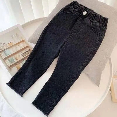 Φθινοπωρινό και ανοιξιάτικο Boy Jeans Παιδικά Ρούχα Βαμβακερά Slim Stretch Παιδικό Παντελόνι Τζιν κορίτσι Παντελόνι 2-7 ετών Μπλε και Γκρι