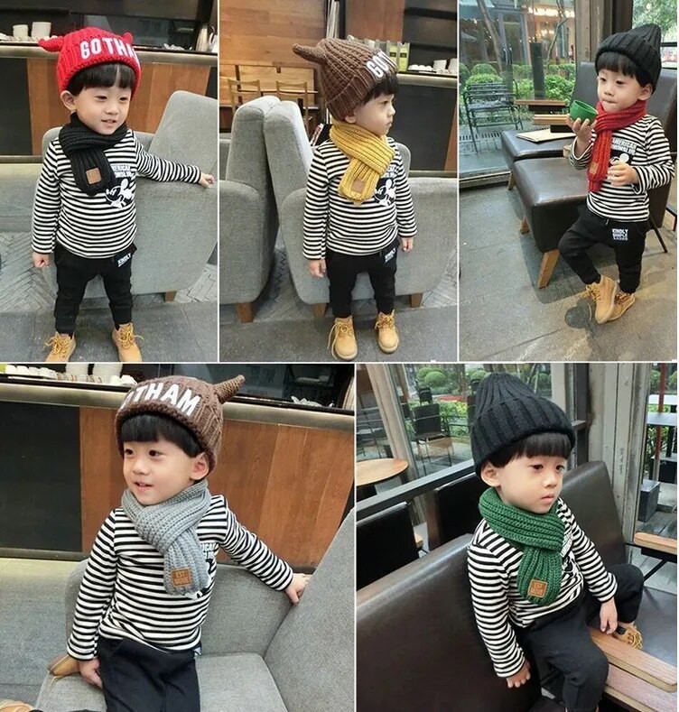 Ruházat Kiegészítők Gyerek Sálak Ősz Tél Meleg Baba Fiúk Lányok Sál Puha Kötött Sál Gallér Gyerekek Stretch Nyakgyűrű