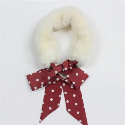 Νέο Soft Kids Faux Faux Rabbit Fun Collar Scarf Λούτρινο κολάρο Λαιμόκοψη Θερμότερο χειμωνιάτικο χειμωνιάτικο μωρό χειμωνιάτικο μαντίλι για κορίτσια