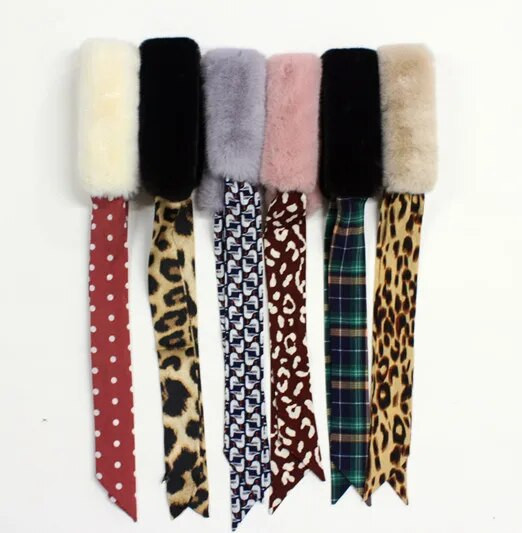 Νέο Soft Kids Faux Faux Rabbit Fun Collar Scarf Λούτρινο κολάρο Λαιμόκοψη Θερμότερο χειμωνιάτικο χειμωνιάτικο μωρό χειμωνιάτικο μαντίλι για κορίτσια