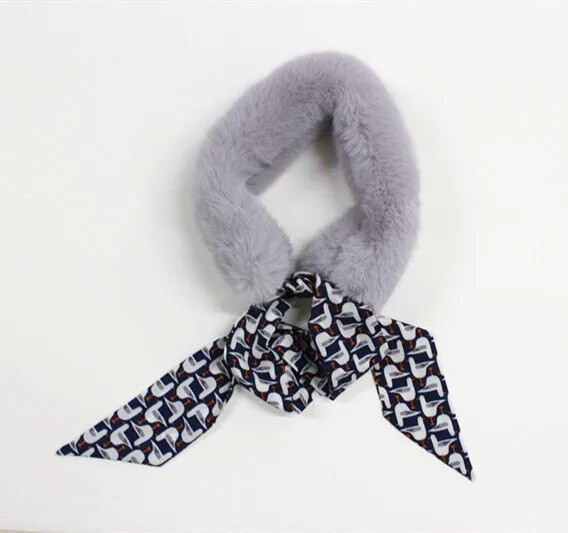 Νέο Soft Kids Faux Faux Rabbit Fun Collar Scarf Λούτρινο κολάρο Λαιμόκοψη Θερμότερο χειμωνιάτικο χειμωνιάτικο μωρό χειμωνιάτικο μαντίλι για κορίτσια