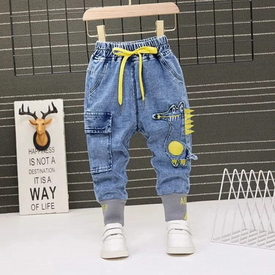 Înălțime 80-130 cm Blugi pentru copii Primăvară și toamnă Stil occidental Agrement 2021 Pantaloni noi de iarnă cu nervuri picior deschis Tendință