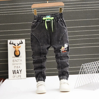 Înălțime 80-130 cm Blugi pentru copii Primăvară și toamnă Stil occidental Agrement 2021 Pantaloni noi de iarnă cu nervuri picior deschis Tendință
