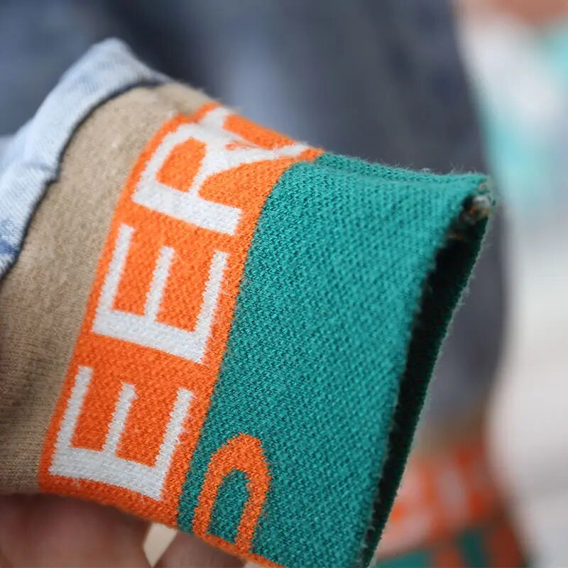 Înălțime 80-130 cm Blugi pentru copii Primăvară și toamnă Stil occidental Agrement 2021 Pantaloni noi de iarnă cu nervuri picior deschis Tendință