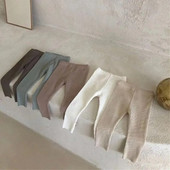 2023 Pantaloni elastici pentru bebeluși, din bumbac, cu nervuri, din bumbac solid, Pantaloni moale, confortabili, pentru copii, băieți, fete, pantaloni