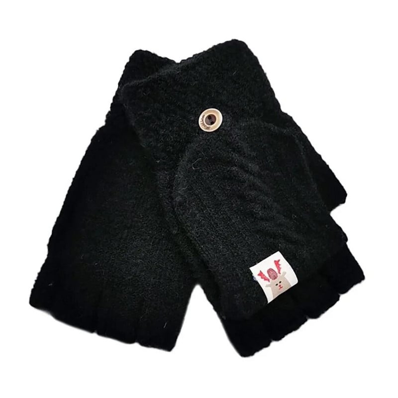 Baba gyapjú kötött kesztyűk Gyerekek Téli Meleg Kötött Flip Top Ujjatlan ujjatlan kesztyűk для новорожденного