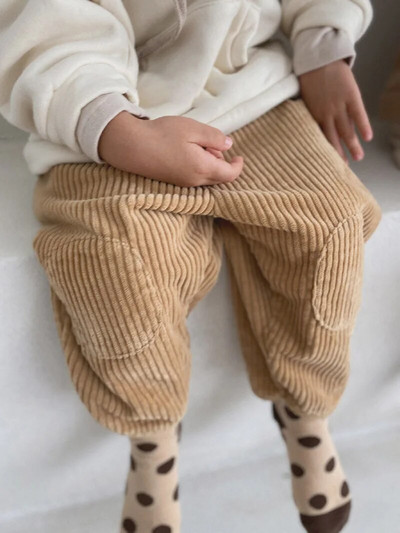 Toamnă Iarnă Copii Băieți Fete Pantaloni din velur Pantaloni largi