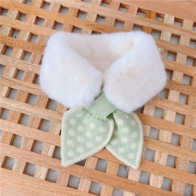 Versiune coreeană Toamnă Iarnă Eșarfă pentru copii Bebeluși nou drăguț Guler rezistent la frig Pluș Căldură Drăguț Tot-potrivit Bavetă tricotată solidă D15