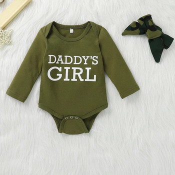 0M-12M Infant Girls Summer Army Green чанта с къси ръкави Fart Coat Triangle Ha Clothes + камуфлажен панталон Комплект от три части