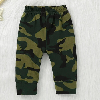 0M-12M Infant Girls Summer Army Green чанта с къси ръкави Fart Coat Triangle Ha Clothes + камуфлажен панталон Комплект от три части