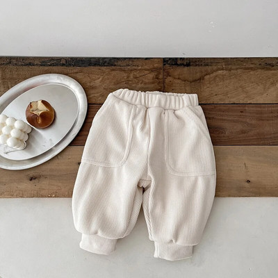 Pantaloni noi pentru fetițe și băieți, versiune de toamnă, jambiere pentru bebeluși, plus pantaloni de catifea și îngroșați, pentru copii, haine calde pentru copii, pantaloni
