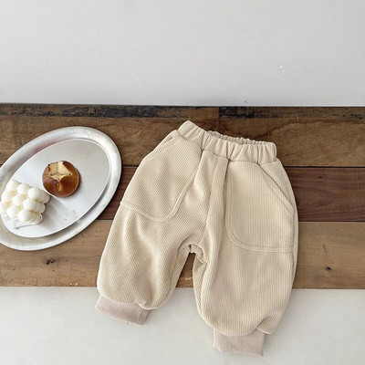 Pantaloni noi pentru fetițe și băieți, versiune de toamnă, jambiere pentru bebeluși, plus pantaloni de catifea și îngroșați, pentru copii, haine calde pentru copii, pantaloni