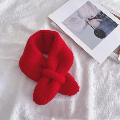 Pehme kootud laste sall Talvine soe imiku väikelapse kael soe mood Laste tüdrukute poiste sallid Beebi rinnatükk ühevärviline kaelarätik