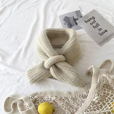 Pehme kootud laste sall Talvine soe imiku väikelapse kael soe mood Laste tüdrukute poiste sallid Beebi rinnatükk ühevärviline kaelarätik