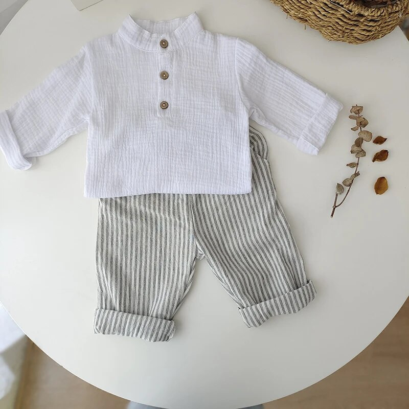 2022 Detské ľanové nohavice Jesenné batoľacie detské módne nohavice Kockované pásy Casual Zimné džínsy Cargo Roupa Infantil Menina Pantalones