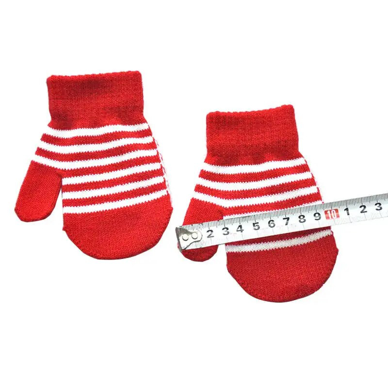 Warmom Laste talvised soojad kootud villased kindad 1-5 a. Triibulised Lastekindad Poistele Tüdrukutele Vastsündinud Beebi Kindad Kindad