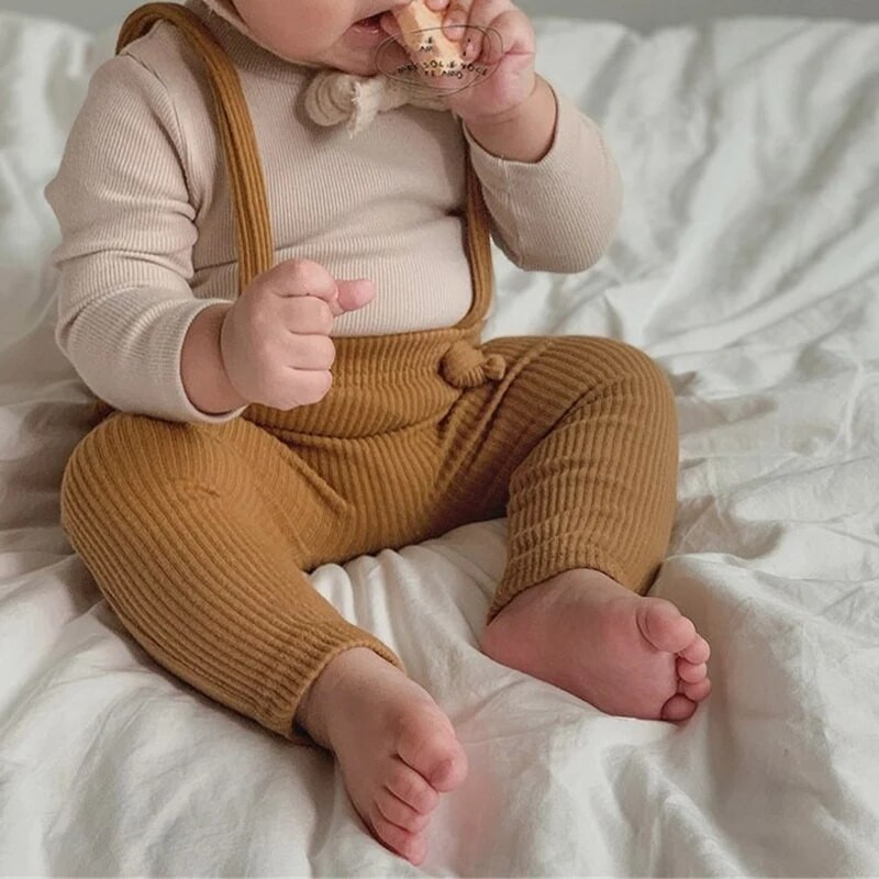 Uued lapsed Retuusid Puuvillased elastsuspüksid tüdrukutele ja poistele Pp püksid Beebi rihmaga kombinesoonid Armsad vastsündinud väikelapse püksid riided